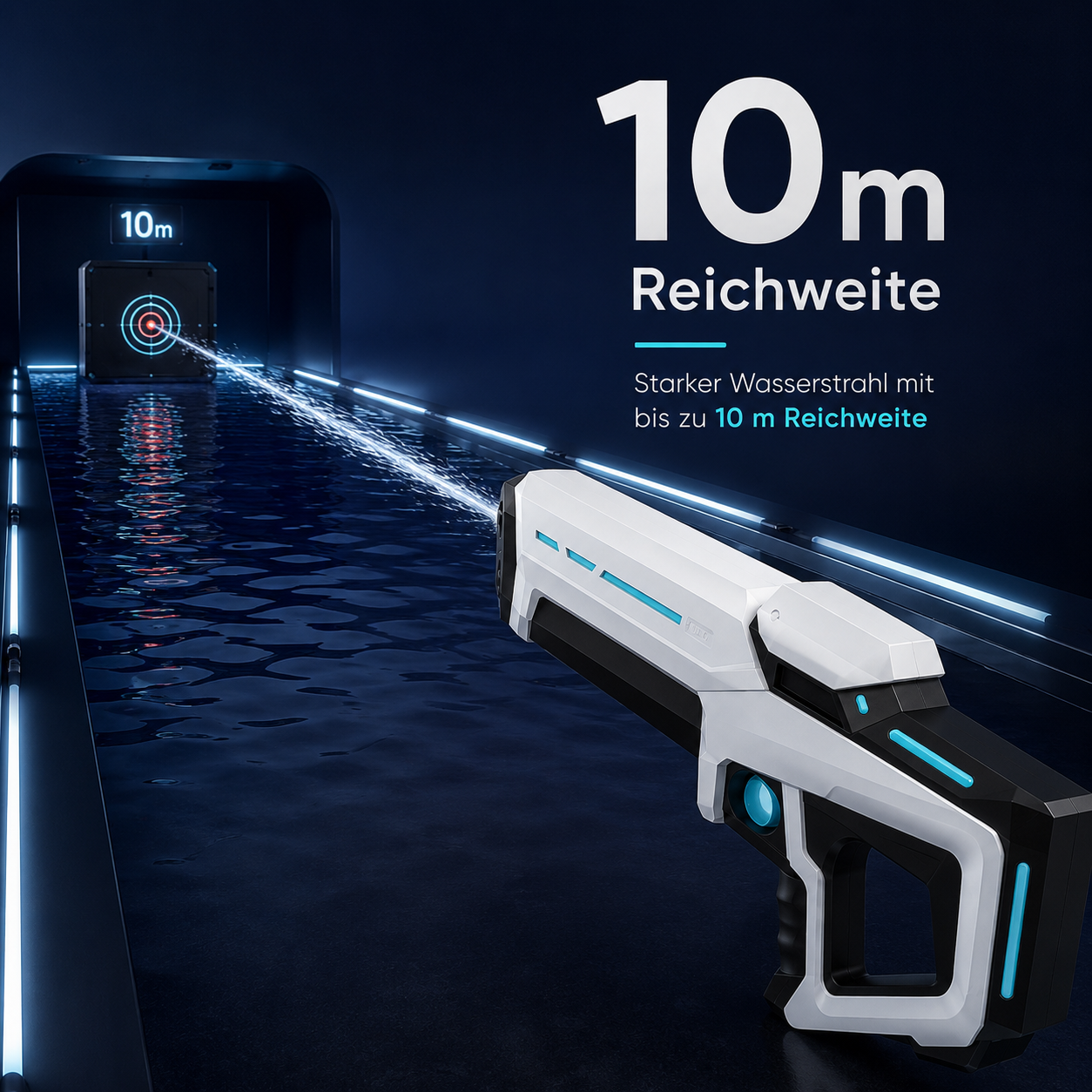 HydroBlitz Pro – Elektrische Wasserpistole mit Auto-Saugfunktion